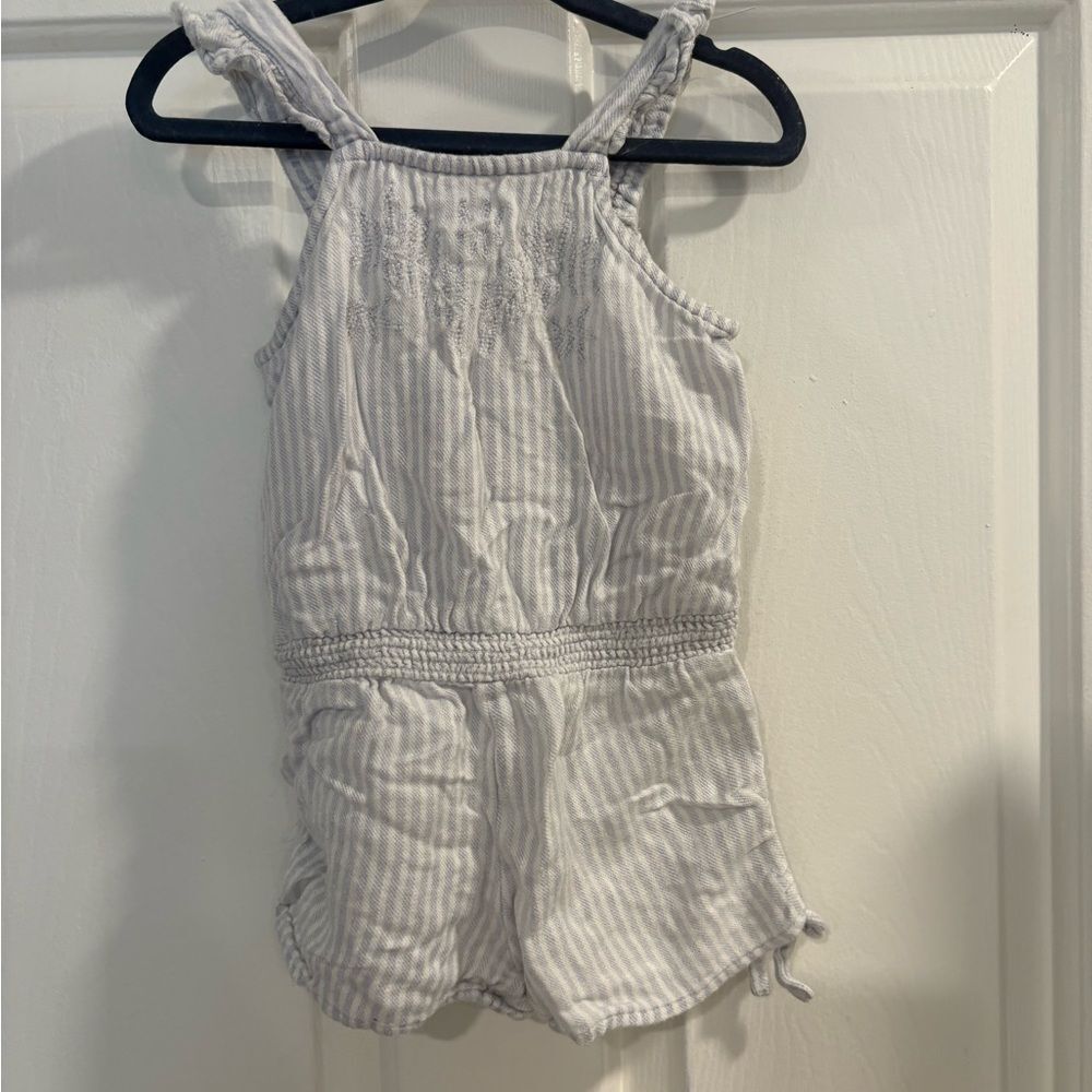 O'Neill Light Gray Striped Kids Romper